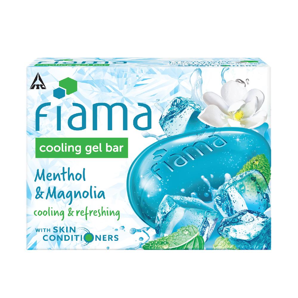 Fiama Cool Gel Bar Menthol and Magnolia, with skin conditioners, 125g 