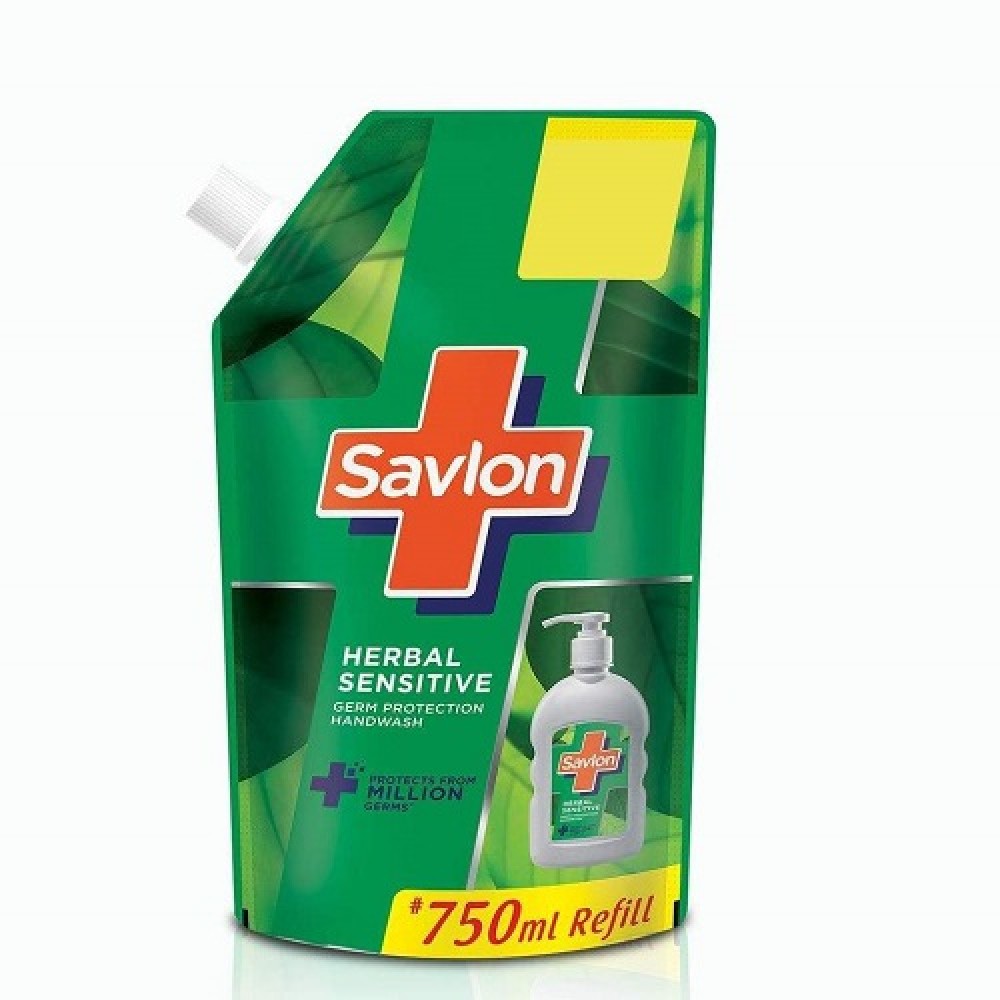 Savlon Herbal Sensitive pH balanced Handwash Refill Pouch 750ml