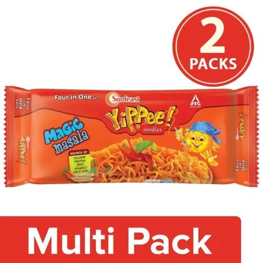 Sunfeast Yippee Noodles - Magic Masala, 2x240 g Multipack